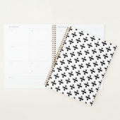 Zwart-wit "Divide" Wiskunde Symbool Lino Cut Planner (Display)