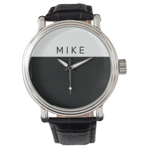 Zwart-wit, DIY-naam Horloge
