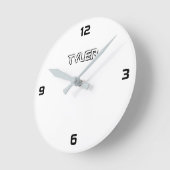 Zwart-wit, DIY-naam in wit en zwart overzicht Ronde Klok (Hoek)