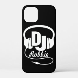 Zwart-wit DJ naam hoofdtelefoon Case-Mate iPhone Case