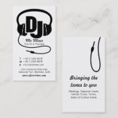 Zwart-wit DJ promoter visitekaartje (Voorkant / Achterkant)