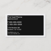 Zwart wit Doctor stethoscoop visitekaartjes (Achterkant)