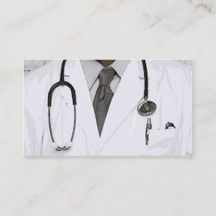 Zwart wit Doctor stethoscoop visitekaartjes