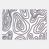 Zwart wit doedel patroon inpakpapier (Voorkant)