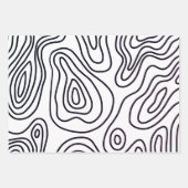 Zwart wit doedel patroon inpakpapier vel (Voorkant)