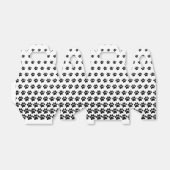 Zwart-wit Dog Paw Print Patroon Aangepast Bedankdoosjes (Uitgevouwen)