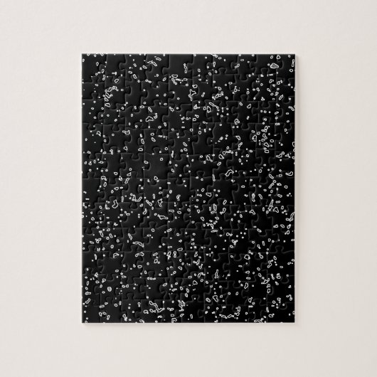 Zwart-wit donkerbruine kunstpatronen Modern Legpuzzel (Verticaal)