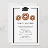 Zwart-wit donuts en graden foto Afstuderen Kaart (Voorkant)