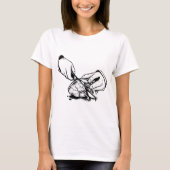 Zwart-wit dood hart t-shirt (Voorkant)