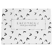 Zwart-wit | Doodle | Modern Groot Cadeauzakje (Voorkant)