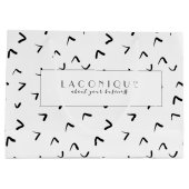 Zwart-wit | Doodle | Modern Groot Cadeauzakje (Achterkant)