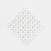 Zwart Wit Doodle Ontbijtpatroon Hand getekend Servet (Hoek)