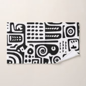 Zwart-wit doodles 3 van 4 bad handdoek (Handdoek)