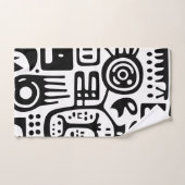 Zwart-wit doodles 4 van 4 bad handdoek (Handdoek)