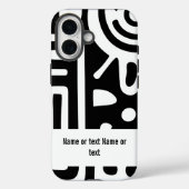 Zwart-wit doodles Case-Mate iPhone case (Achterkant)