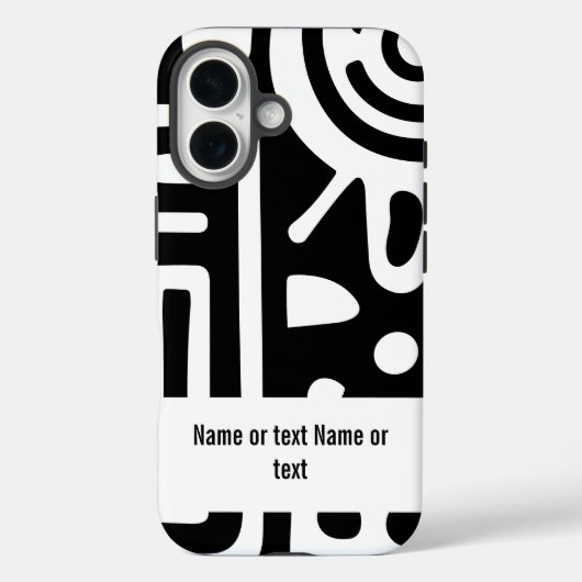 Zwart-wit doodles Case-Mate iPhone case (Achterkant)