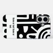 Zwart-wit doodles Case-Mate iPhone case (Achterkant (horizontaal))