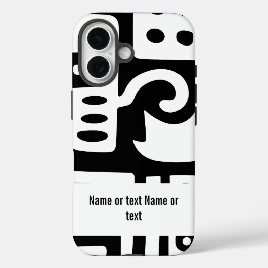 Zwart-wit doodles Case-Mate iPhone case (Achterkant)