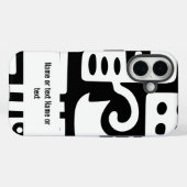 Zwart-wit doodles Case-Mate iPhone case (Achterkant (horizontaal))