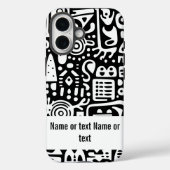 zwart-wit doodles Case-Mate iPhone case (Achterkant)