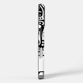 zwart-wit doodles Case-Mate iPhone case (Achterkant / Rechts)