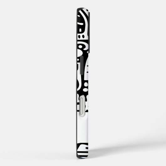 zwart-wit doodles Case-Mate iPhone case (Achterkant / Rechts)