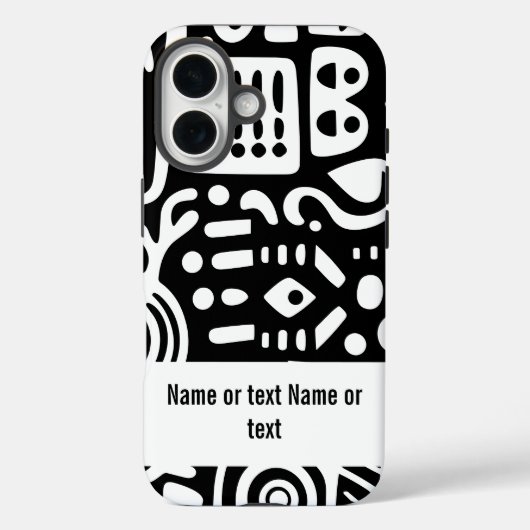 Zwart-wit doodles Case-Mate iPhone case (Achterkant)