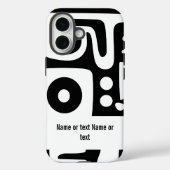 Zwart-wit doodles Case-Mate iPhone case (Achterkant)