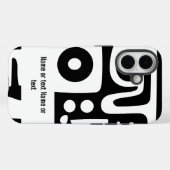 Zwart-wit doodles Case-Mate iPhone case (Achterkant (horizontaal))