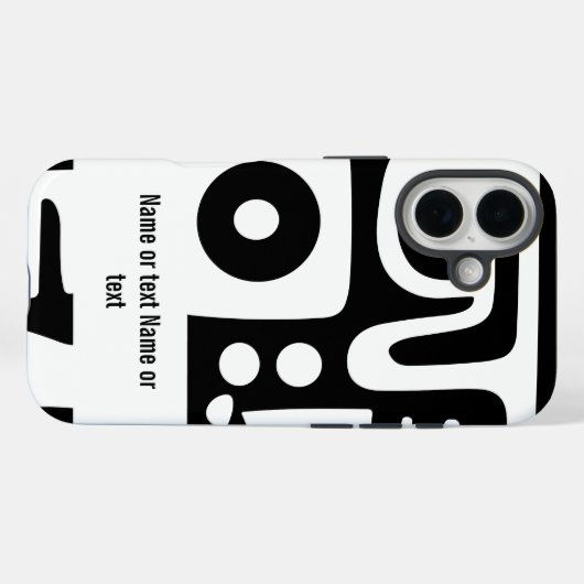 Zwart-wit doodles Case-Mate iPhone case (Achterkant (horizontaal))