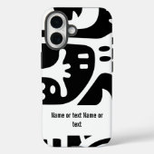 Zwart-wit doodles Case-Mate iPhone case (Achterkant)