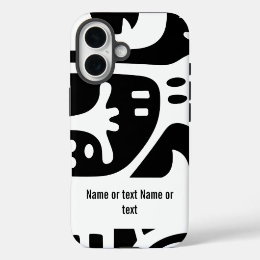 Zwart-wit doodles Case-Mate iPhone case (Achterkant)
