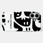 Zwart-wit doodles Case-Mate iPhone case (Achterkant (horizontaal))