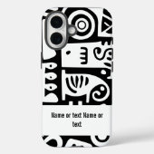 Zwart-wit doodles Case-Mate iPhone case (Achterkant)