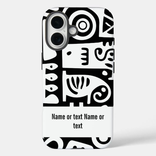 Zwart-wit doodles Case-Mate iPhone case (Achterkant)