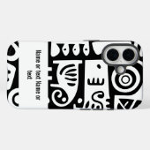 Zwart-wit doodles Case-Mate iPhone case (Achterkant (horizontaal))