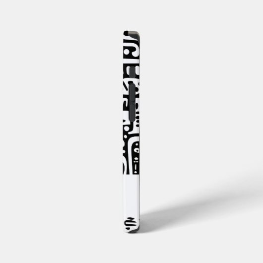 zwart-wit doodles iPhone hoesje (Linkerkant)