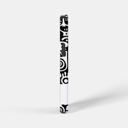 zwart-wit doodles iPhone hoesje (Rechterkant)