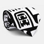 Zwart-wit doodles van 7 stropdas (Opgerold)