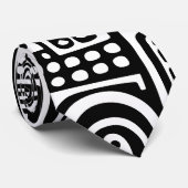 Zwart-wit doodles van 7 stropdas (Opgerold)