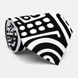 Zwart-wit doodles van 7 stropdas