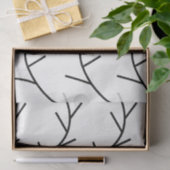 Zwart-wit doornpatroon tissuepapier (Geschenk)