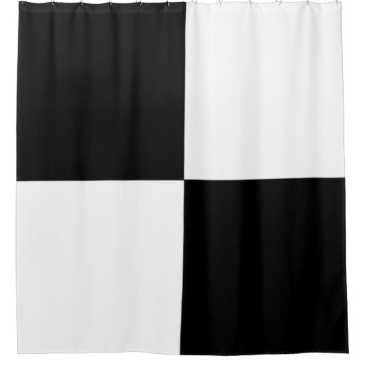 Zwart-wit Douchegordijn (Voorkant)