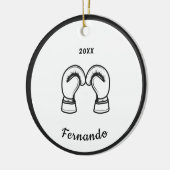 Zwart wit draagtas Handschoenen Ontwerpnaam Dated  Keramisch Ornament (Links)