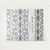 Zwart & Wit Draai Gothic Bruiloft Wandkleed (Voorkant (horizontaal))