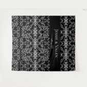 Zwart & Wit Draai Gotisch Huwelijk Wandkleed (Voorkant (horizontaal))