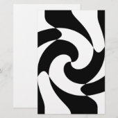 Zwart-wit draaien briefpapier (Voorkant / Achterkant)