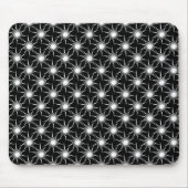 Zwart-wit draaiende zonnen muismat (Voorkant)