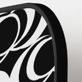 Zwart-wit Draaikolk Pickleball Paddle (Links Detail)