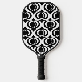 Zwart-wit Draaikolk Pickleball Paddle